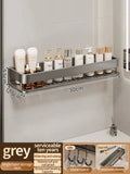 Axyaa Aluminum Kitchen & Bathroom Wall Hanging Rack Storage Shelf Organize Everything