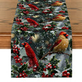 Axyaa Christmas Berry Table Runner: Elegant Dining Decor for Indoor & Outdoor Tables