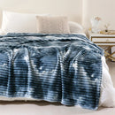 Axyaa Tie-Dyed Flannel Blanket - Cozy, Four-Season, Stripe Sofa Cover