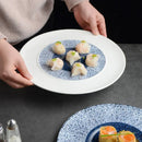 Axyaa White Ceramic Dining Plate Set for Restaurant, Steak, Molecular Cuisine Display
