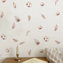 Axyaa Boho Floral Wall Stickers: Baby Room Decor, Vinyl Flowers Decals for Living Room