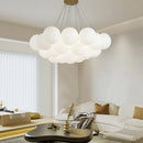 French Bubble Ball Pendant Light by Axyaa - Creamy Minimalist Design for Living Room & Bedroom