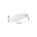 Axyaa White Ceramic Fish Plate - Specialty Sushi Dessert Snack Restaurant Tableware