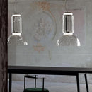 Axyaa Glass LED Ceiling Chandelier Clear Glass Pendant Lights for Living Room