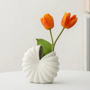 Axyaa Shell Shape Ceramic Vase Nautilus Snail Handicraft Ornament Home Decor