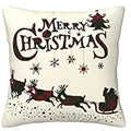 Axyaa Christmas Farmhouse Deer Pillowcase - Winter Holiday Decor, Cushion Cover