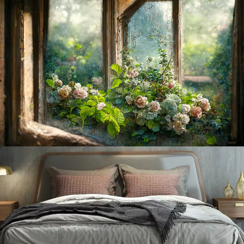 Axyaa Bohemian Retro Floral Wall Hanging Room Art Decoration for Home