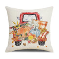 Axyaa Thanksgiving Pumpkin Maple Leaf Pillow Cover