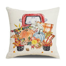 Axyaa Thanksgiving Pumpkin Maple Leaf Pillow Cover