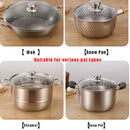 Axyaa Tempered Glass Pot Lid with Stainless Steel Rim - Shatter-Proof Round Chef Cover