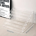Clear Acrylic Makeup Organizer Rack by Axyaa - Cosmetic Storage Stand for Eyeshadow, Lipstick, Powder