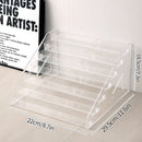 Clear Acrylic Makeup Organizer Rack by Axyaa - Cosmetic Storage Stand for Eyeshadow, Lipstick, Powder