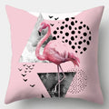 Axyaa Flamingo Sofa Pillow Cover 45cmX45cm Square Cushion Case Boho Style