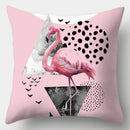 Axyaa Flamingo Sofa Pillow Cover 45cmX45cm Square Cushion Case Boho Style