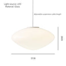 Axyaa Glass Kitchen Island Pendant Chandelier for Dining Table