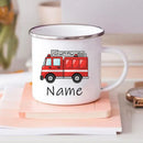 Axyaa Personalized Car Name Mug for Kids - Children's Hot Chocolate Cup With Handle