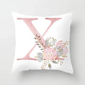 Axyaa Sweet Pink Alphabet Pillowcase for Home Decor