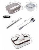 Axyaa Stainless Steel Thermal Lunch Box with Large Capacity and Leak-Proof Soup Bowl
