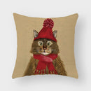 Axyaa Cat Print Pillowcase 45*45cm