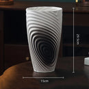 Axyaa Geometric Ceramic Vase Colorful Stripes Flower Arrangement Home Decor
