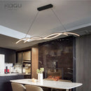 Axyaa LED Ceiling Chandelier Modern Minimalist Indoor Hanging Light Dining Room Bedroom