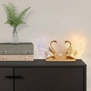 Axyaa Crystal Swan LED Desk Lamp - Elegant Home Decor Light