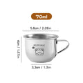 Axyaa Mini Stainless Steel Kids Tumbler Handle Milk Coffee Mug Drinkware