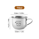 Axyaa Stainless Steel Capybara Mini Mug with Handle - Durable & Cute Drinking Cup