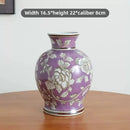 Axyaa Blue & White Porcelain Flowers Vase Flowers Arrangement Hydroponic Dried Flower Vase