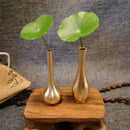 Axyaa Brass Mini Vase: Retro Antique Decorative Figurine Craftsmanship Home Decoration