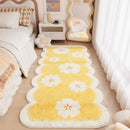Axyaa Checkerboard Carpets: Fluffy Irregular Soft Rug for Bedroom & Living Room