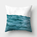 Axyaa Sea Waves Cushion Cover 45x45cm for Home, Office & Car Décor