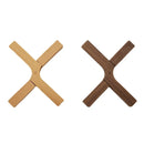 Axyaa Minimal Wood X-Type Pot Mat, Easy to Clean Insulation Mat