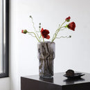 Axyaa Large Opening Glass Vase: Luxury Art Decor for Creative Flower Arrangements