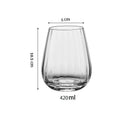 Axyaa Nordic Vertical Ripple Crystal Whiskey Glass Iced Coffee Tumbler 1 Pc