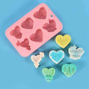 Axyaa Love Heart Silicone Mold for Chocolates, Cakes, Soaps, and Candles