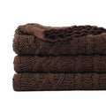 Axyaa Chenille Plaid Throw Blanket - Soft & Thick Knitted Bedspread