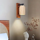 Axyaa Wooden LED Wall Lamp with Switch, E27 Bulb, Yellow Travertine - Wandleuchte