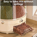 Axyaa Rotating Rice & Cereal Dispenser Box - Multi-Section Dry Food Storage