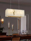 Marble Dining Room Kitchen Island Chandelier by Axyaa: Modern Luxury White Marble Design