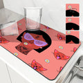 Axyaa Quick Dry Kitchen Mat: Absorbent, Antiskid, Flower Design