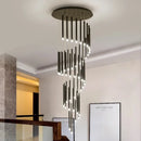 Axyaa Crystal Chandelier Stair Pendant Lamp Living Room Pendant Lights Interior Lighting