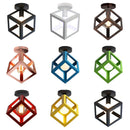 Axyaa Loft Cube Iron Ceiling Lamp for Indoor Lighting 110V220V