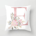 Axyaa Sweet Pink Alphabet Pillowcase for Home Decor
