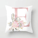 Axyaa Sweet Pink Alphabet Pillowcase for Home Decor