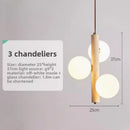 Axyaa Frosted Glass Crystal Chandelier: Elegant Round Ball Pendant Light for Living Room