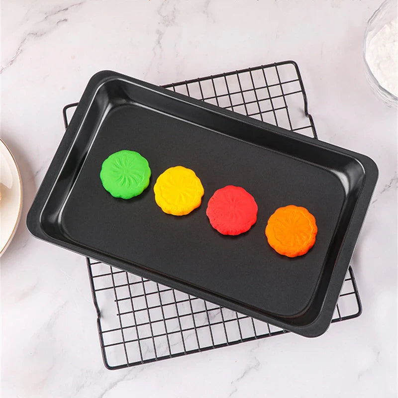 Axyaa Stainless Steel Non-Stick Baking Tray for Bread Cake Loaf Pan BBQ Plate