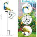 Axyaa Peacock Solar Garden Lamp: Outdoor Decorative Light, Auto On/Off, Waterproof, Solar Powered