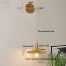 Axyaa White Glass LED Wall Lamp with Pull Chain Switch