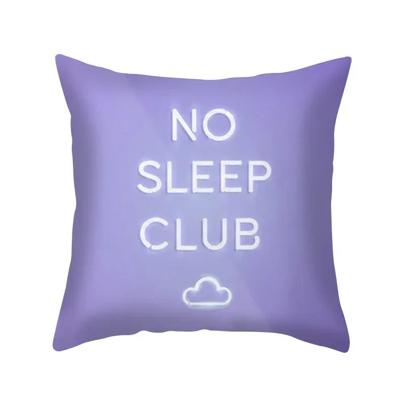 Axyaa Blue Purple Polyester Pillow Case Throw Pillow Cover